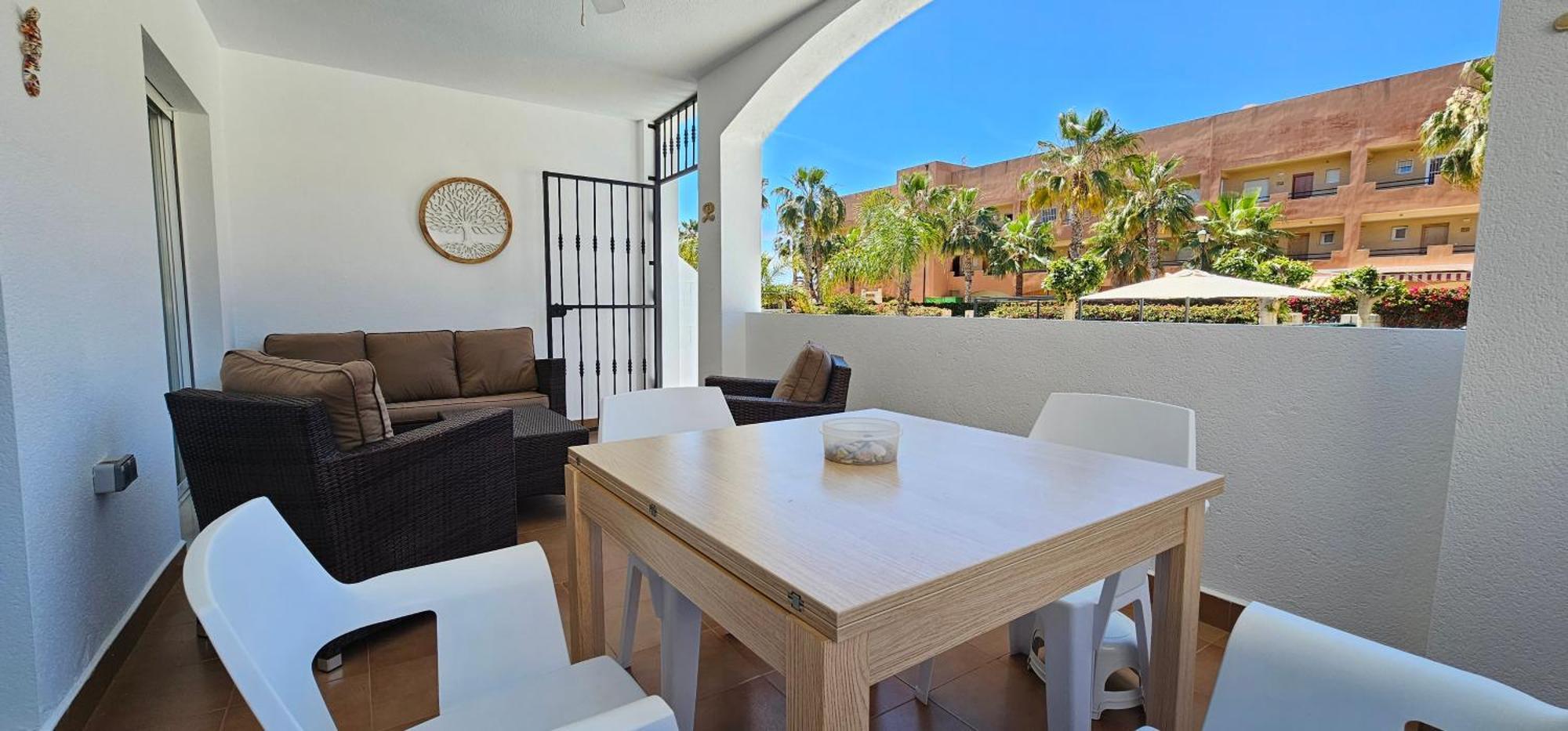 Apartamentos Paraiso Vera Playa: Beachfront with Private Pool and Garden Exterior photo